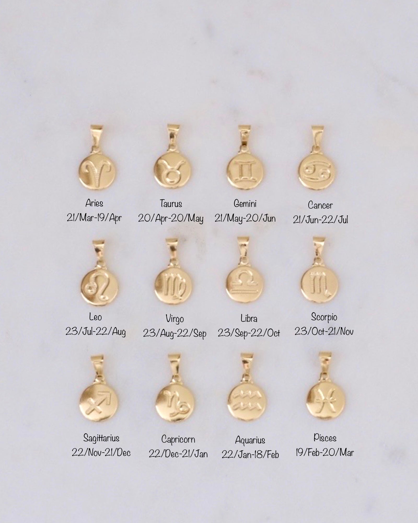 Zodiac Charm ERIJEWELRY