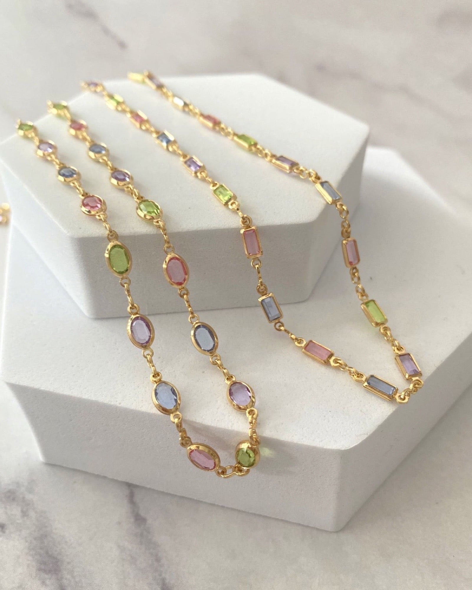Margaret colourful Gold Necklace ERIJEWELRY
