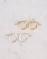 14K Gold filled Huggie Hoops (13mm) - ERIJEWELRY