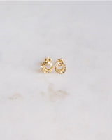 14K Marquise Crescent stud earrings - ERIJEWELRY