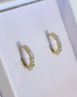 14K Solid Gold Baguette Hoops - ERIJEWELRY