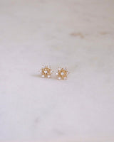 14K Solid Gold Snowflake Stud Earrings - ERIJEWELRY