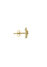 14K Solid Gold Snowflake Stud Earrings - ERIJEWELRY