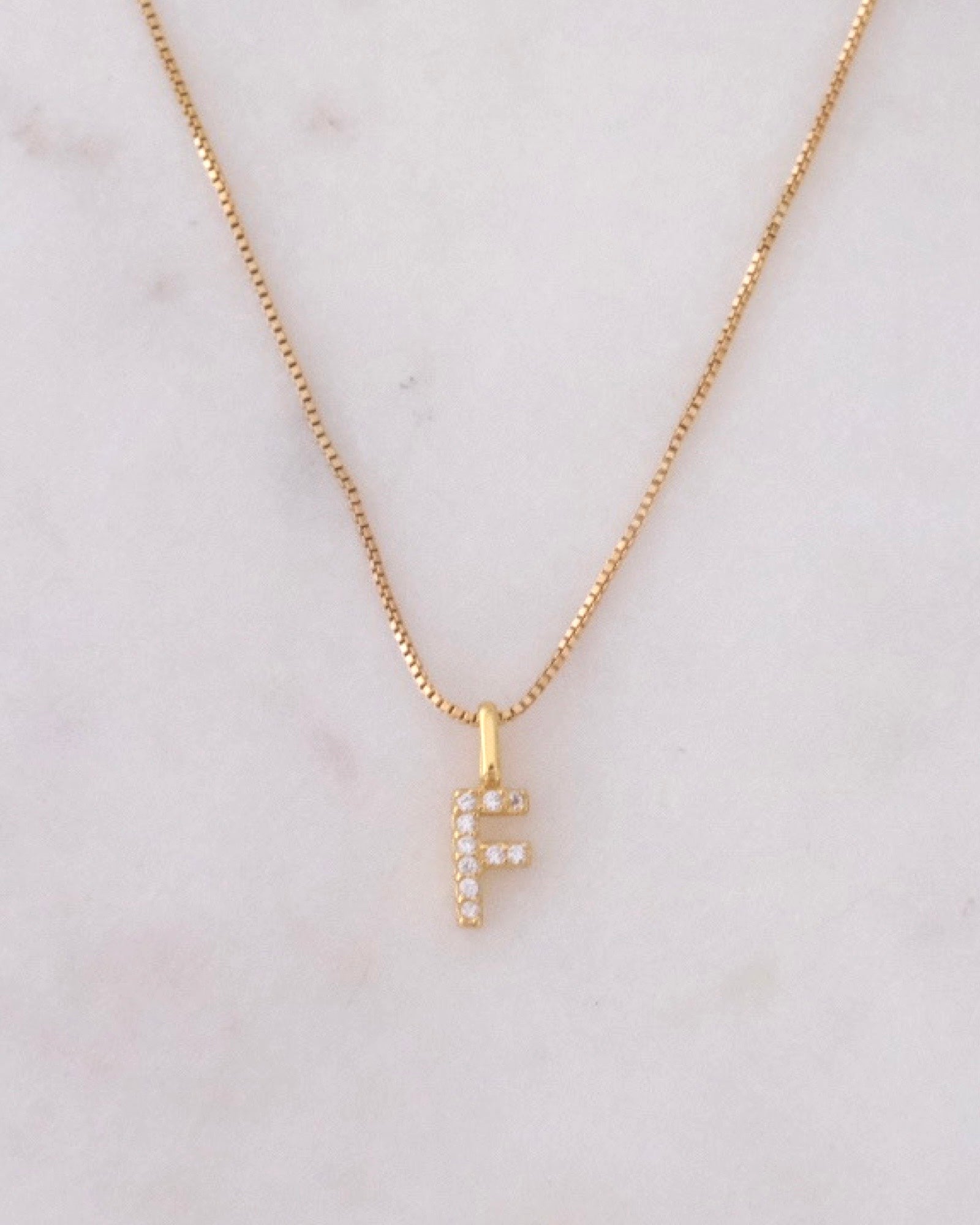 A-Z Pave Initial necklaces