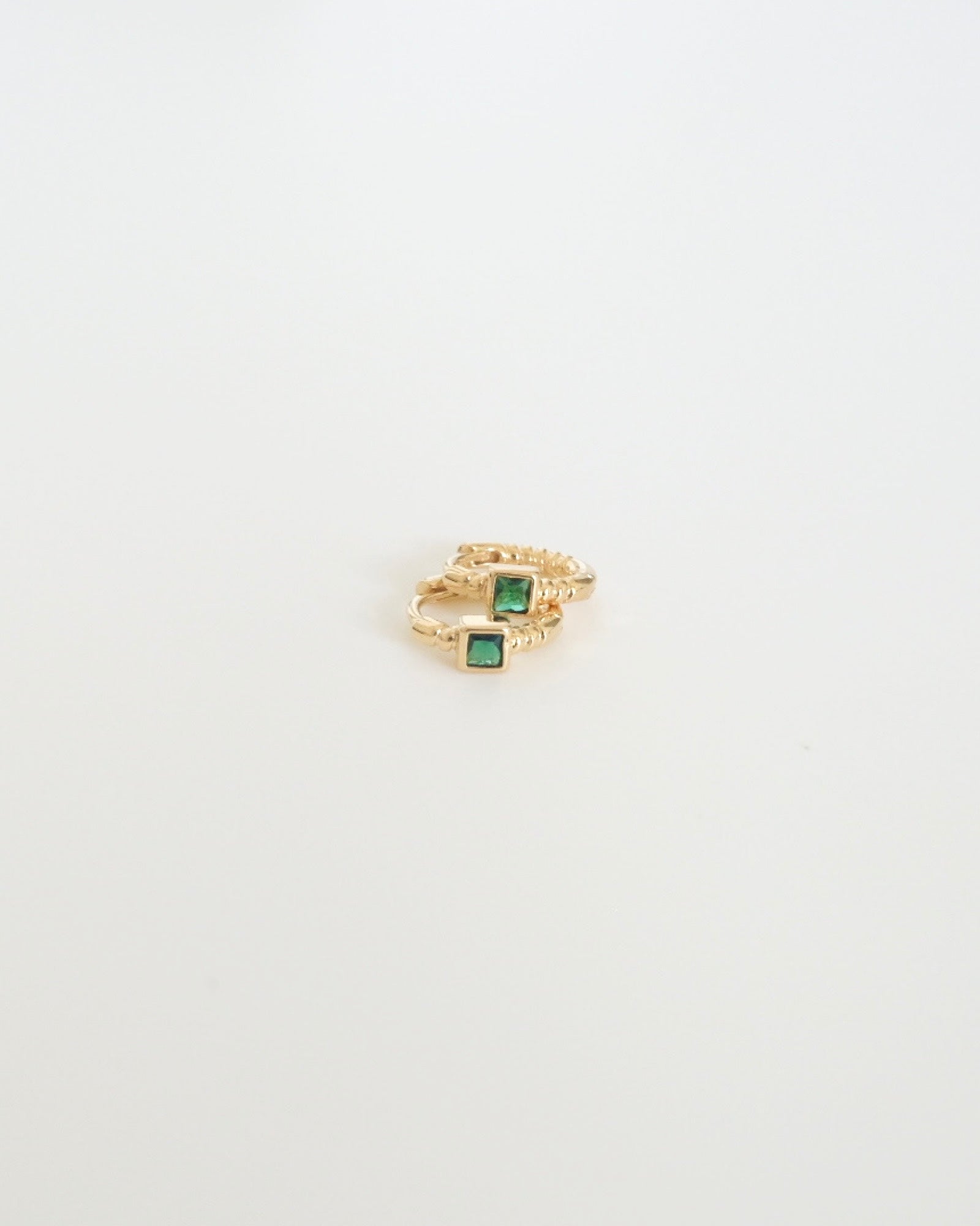 Kianna green hoop earrings