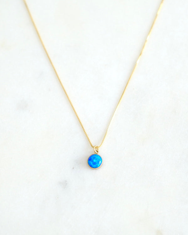 Blue Opal Lilly Necklace