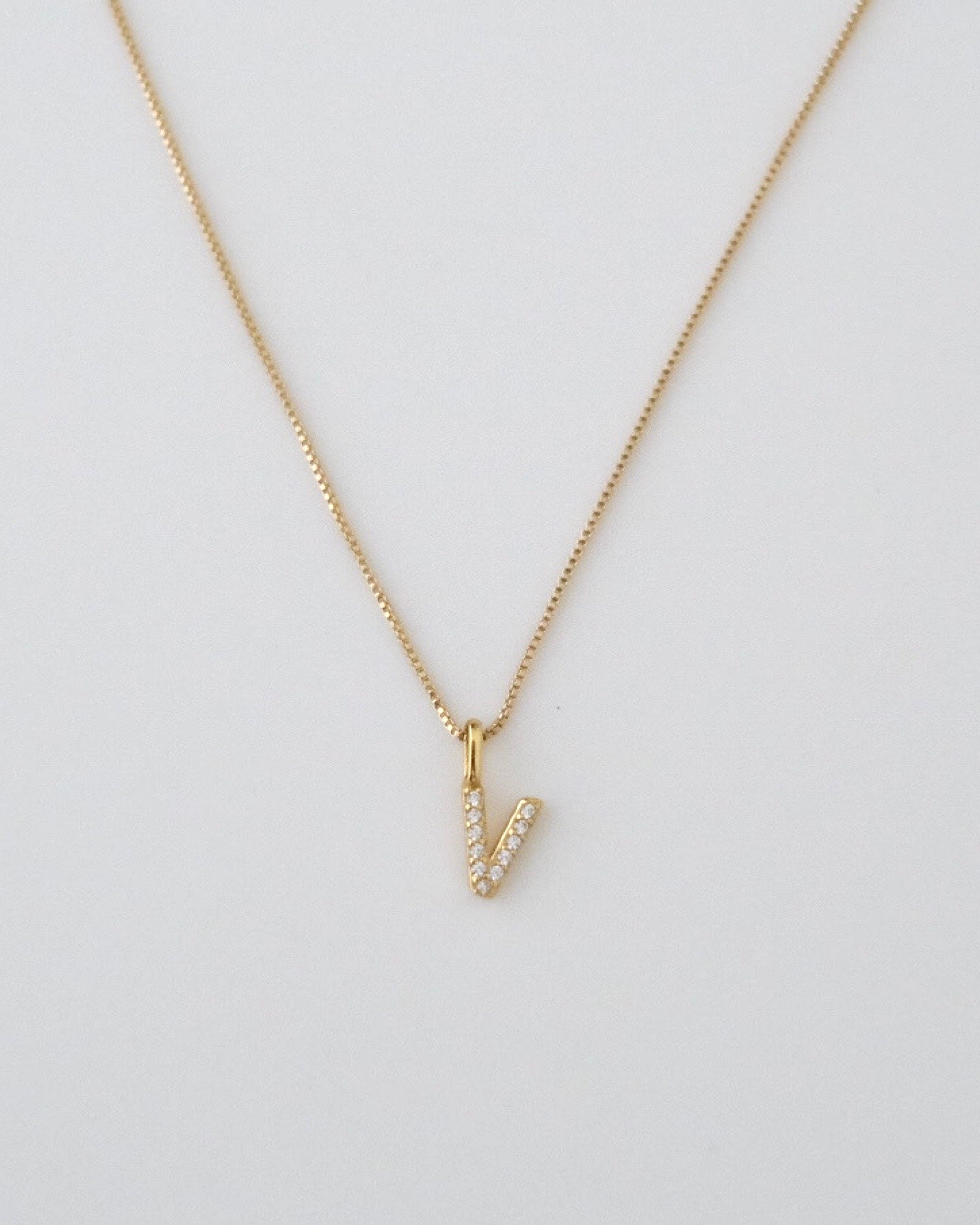 A-Z Pave Initial necklaces
