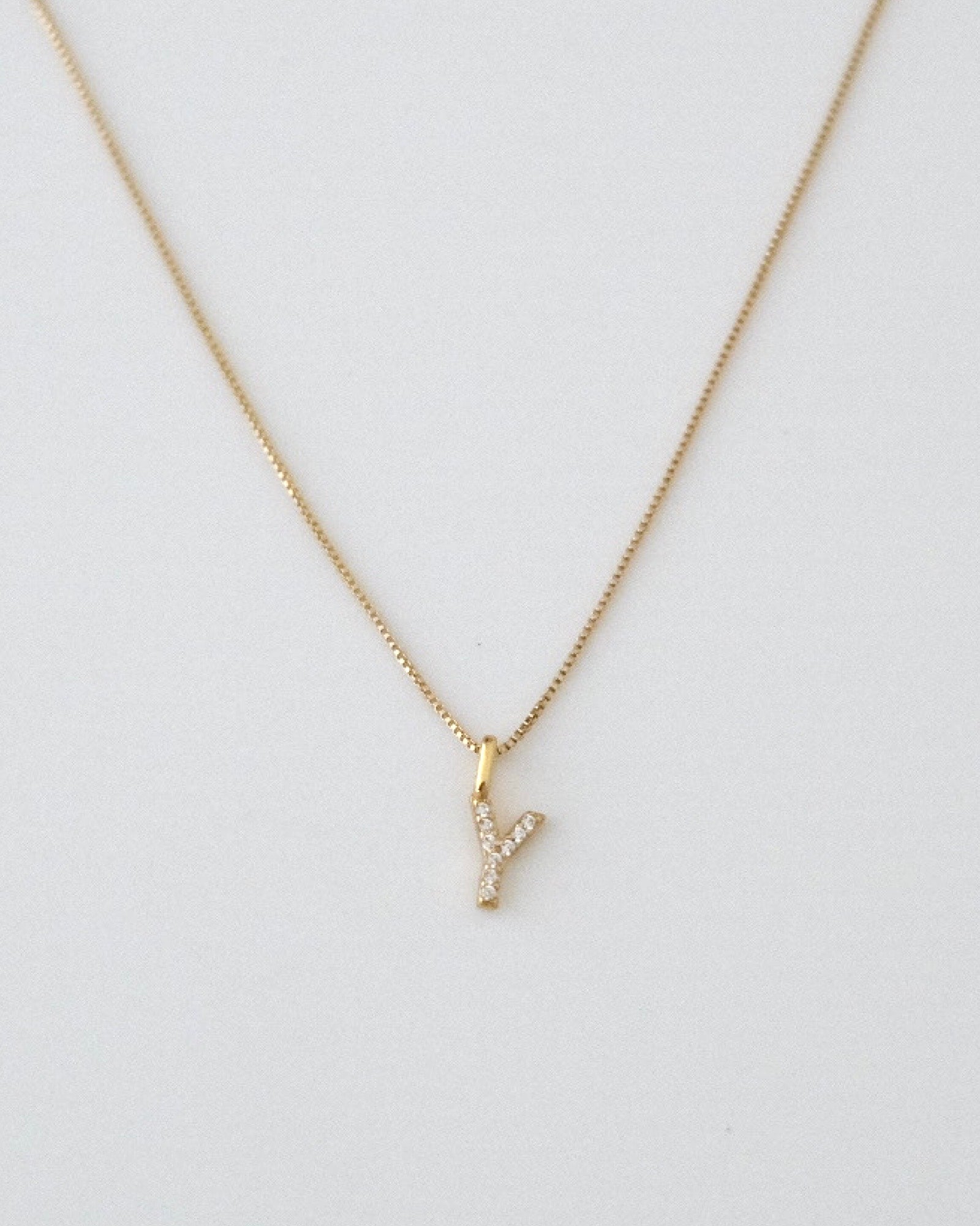 A-Z Pave Initial necklaces