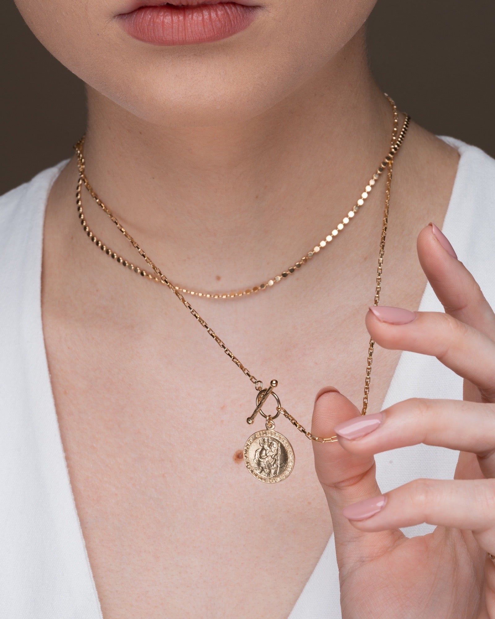 St Christopher lock necklace ERIJEWELRY