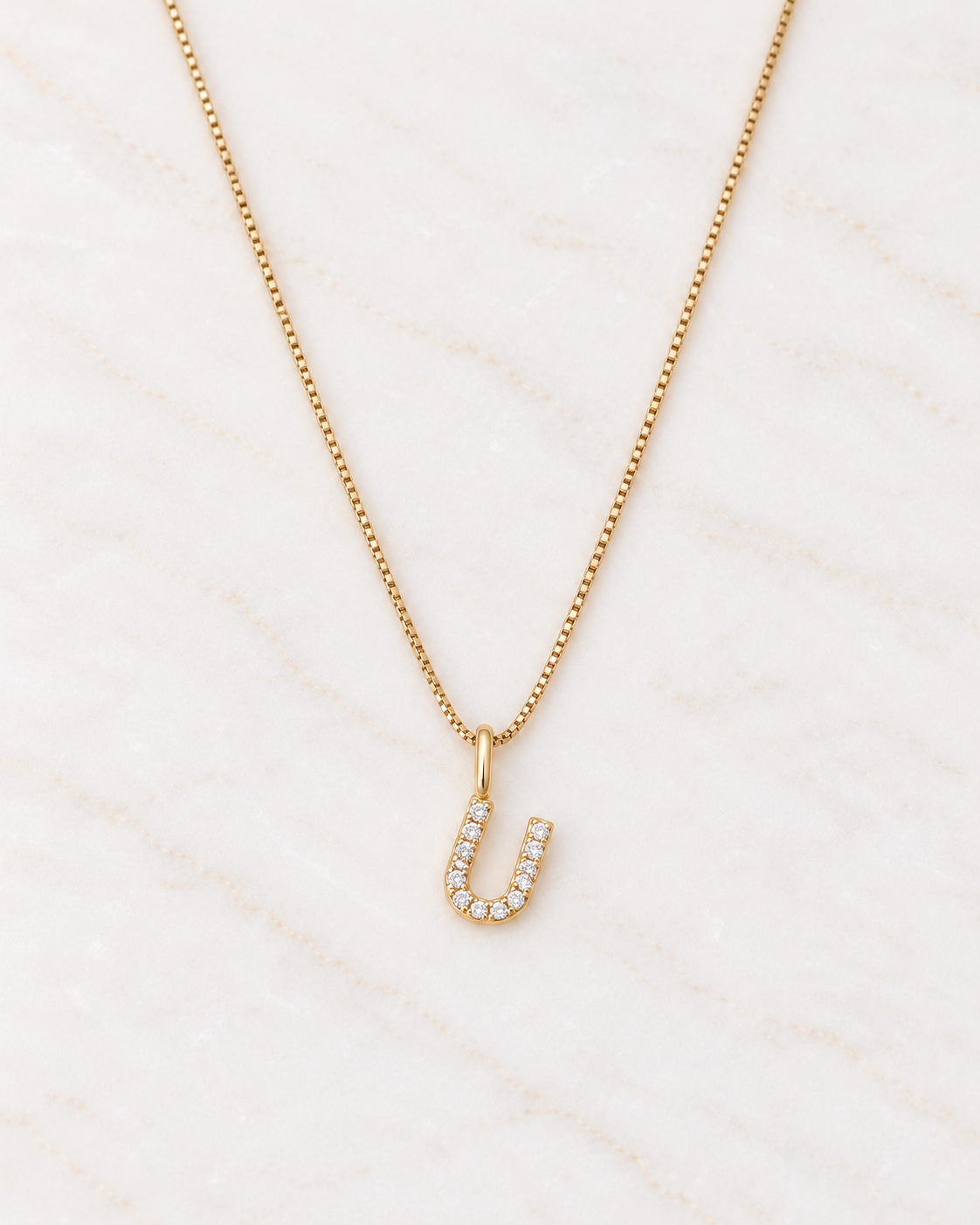 A-Z Pave Initial necklaces