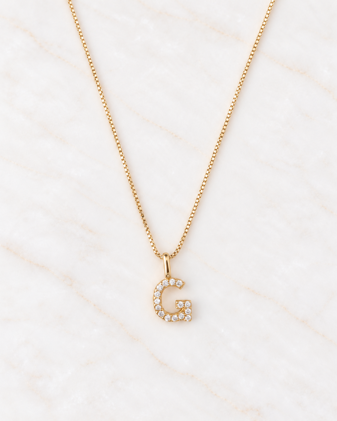 A-Z Pave Initial necklaces