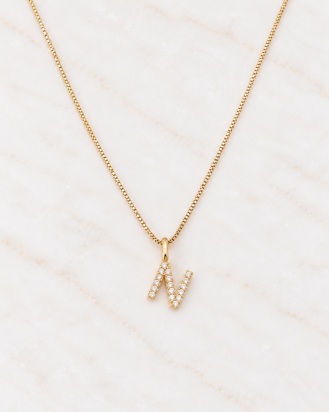 A-Z Pave Initial necklaces