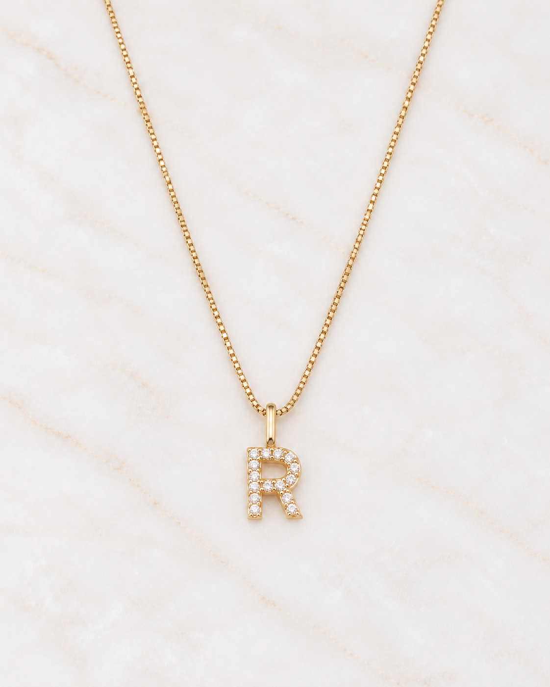 A-Z Pave Initial necklaces