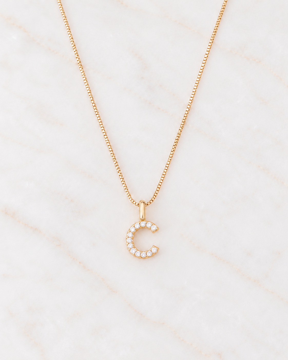 A-Z Pave Initial necklaces