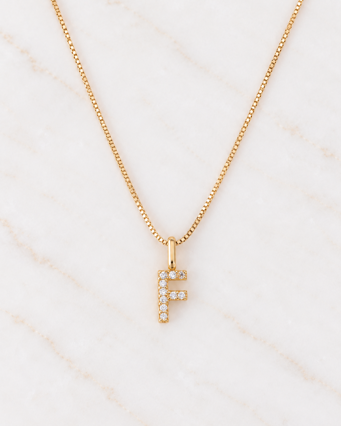 A-Z Pave Initial necklaces