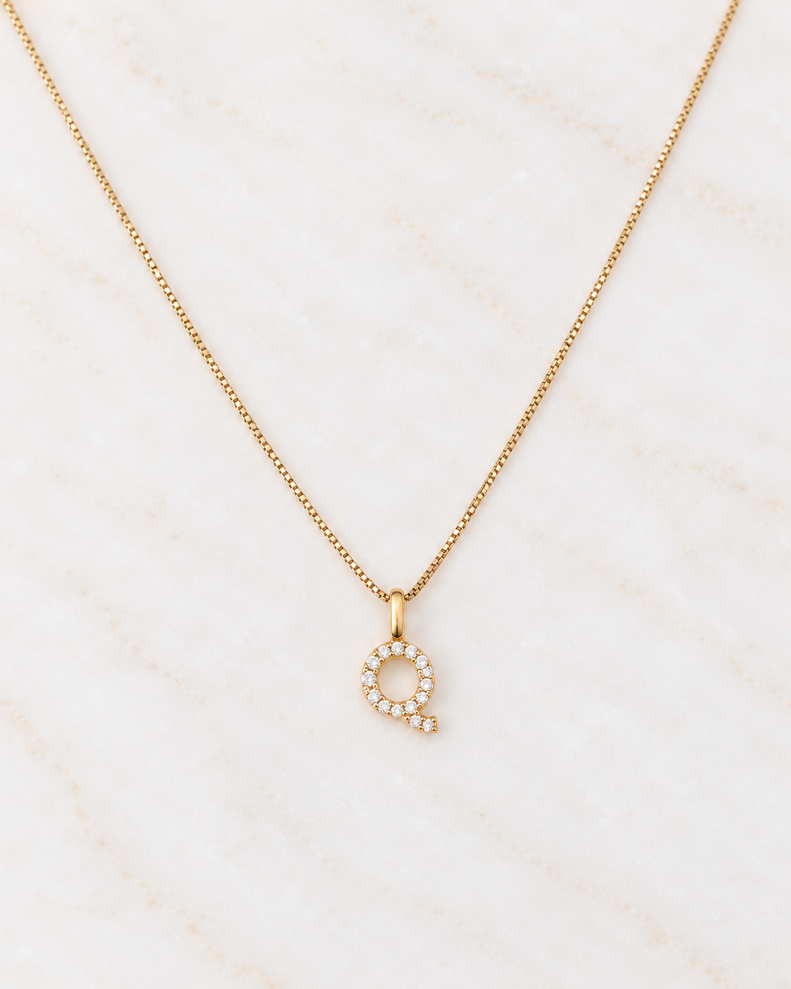 A-Z Pave Initial necklaces