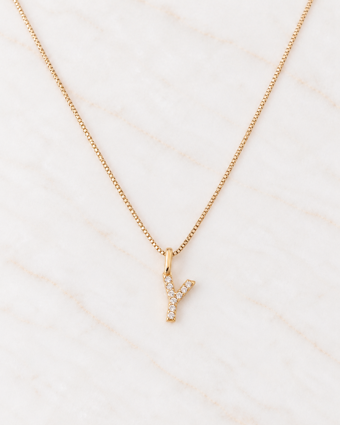 A-Z Pave Initial necklaces