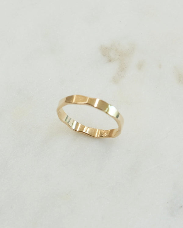 Thick Hammered Ring