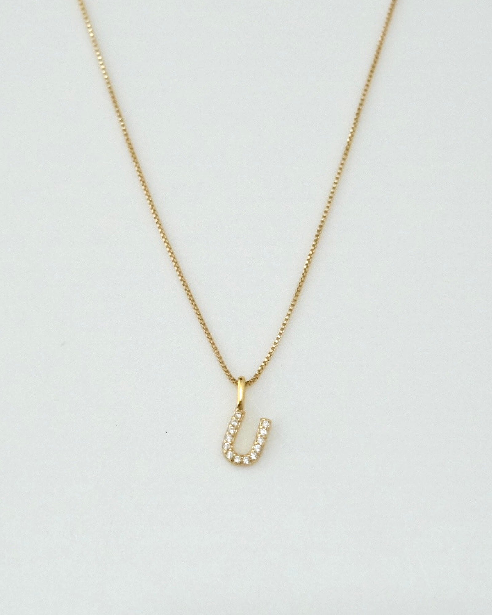 A-Z Pave Initial necklaces