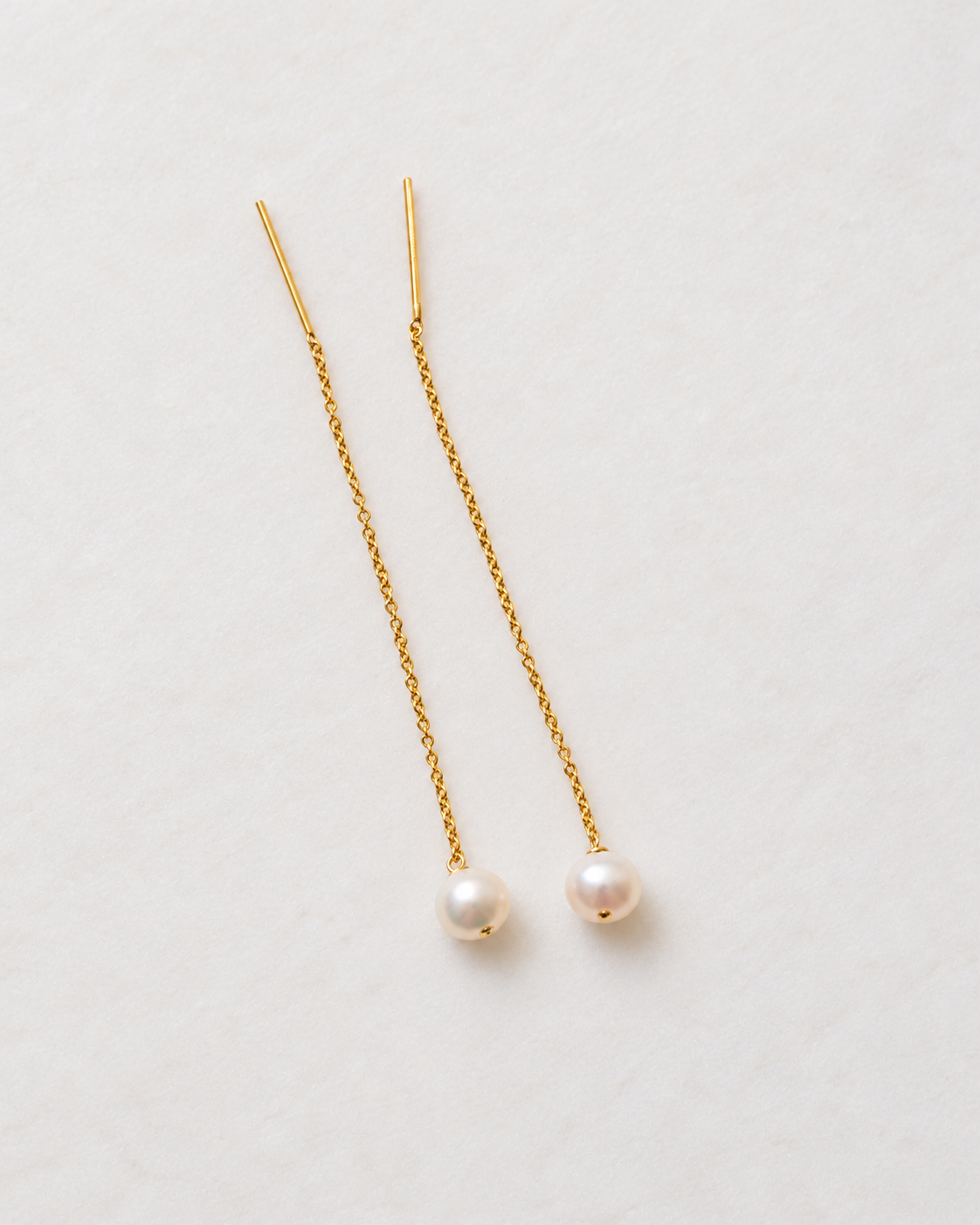 Pearl threader earrings