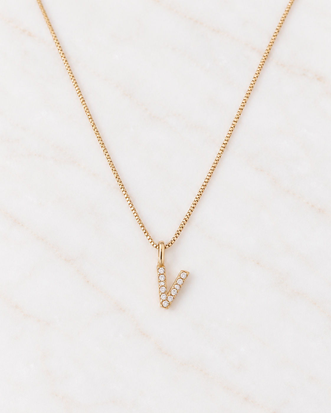 A-Z Pave Initial necklaces