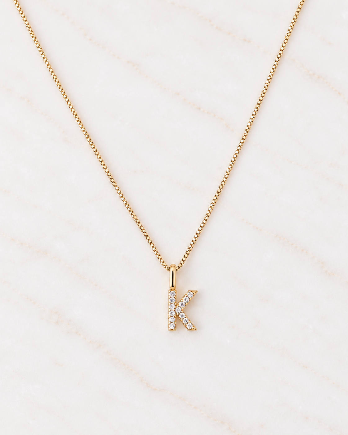 A-Z Pave Initial necklaces