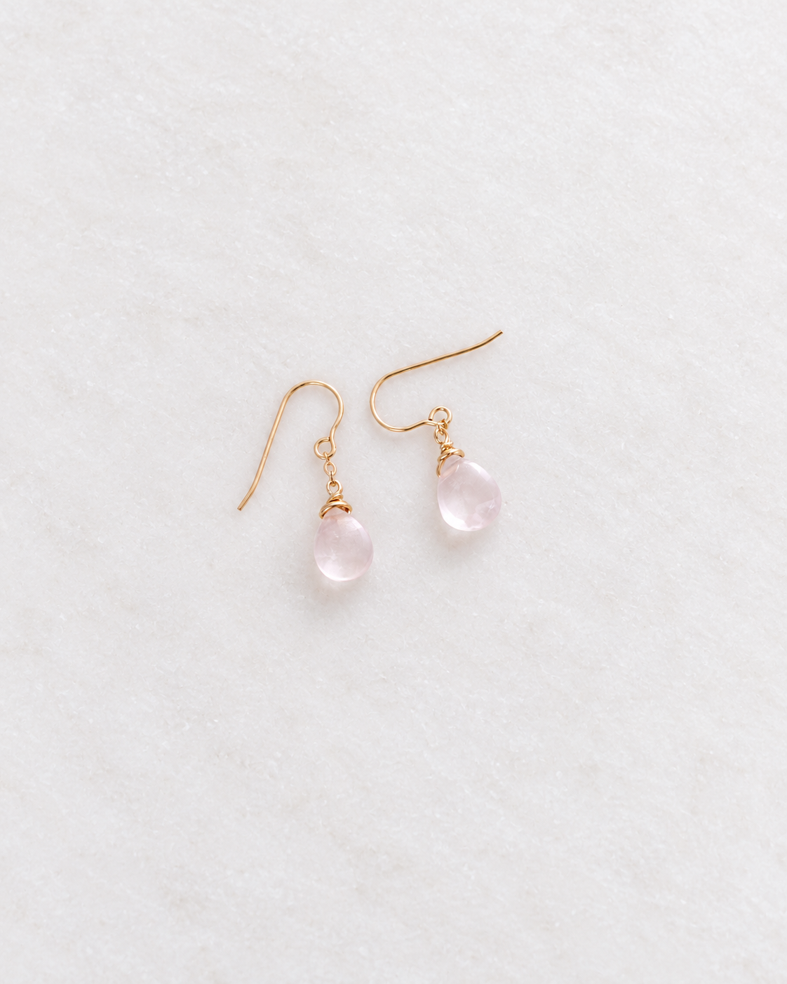 Rose quartz drop earrings