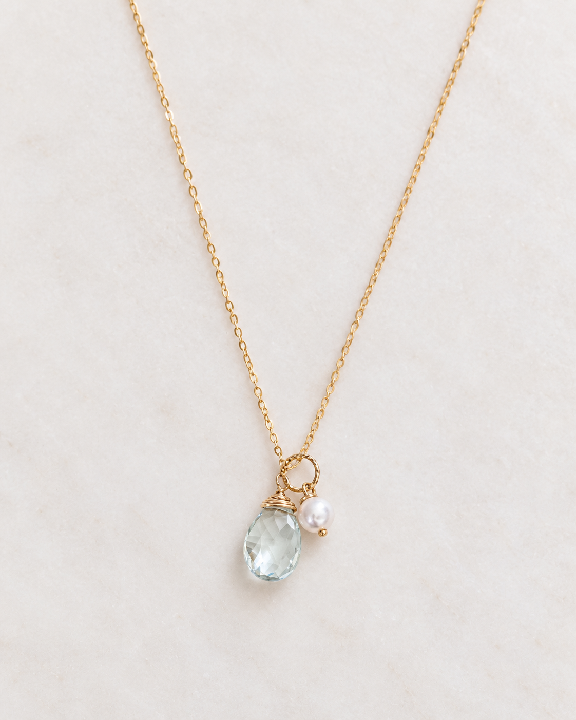 Aquamarine Pearl Necklace