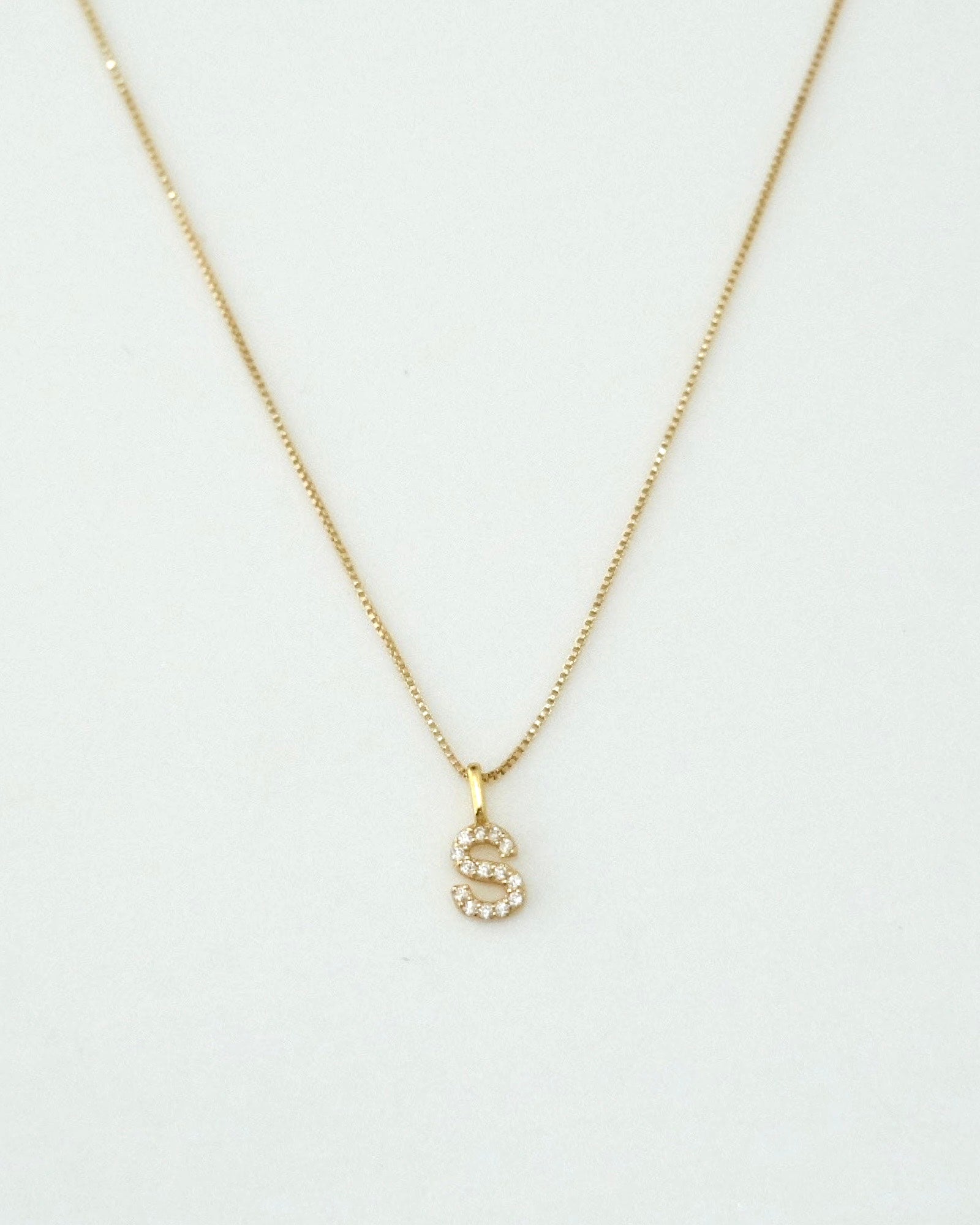 A-Z Pave Initial necklaces