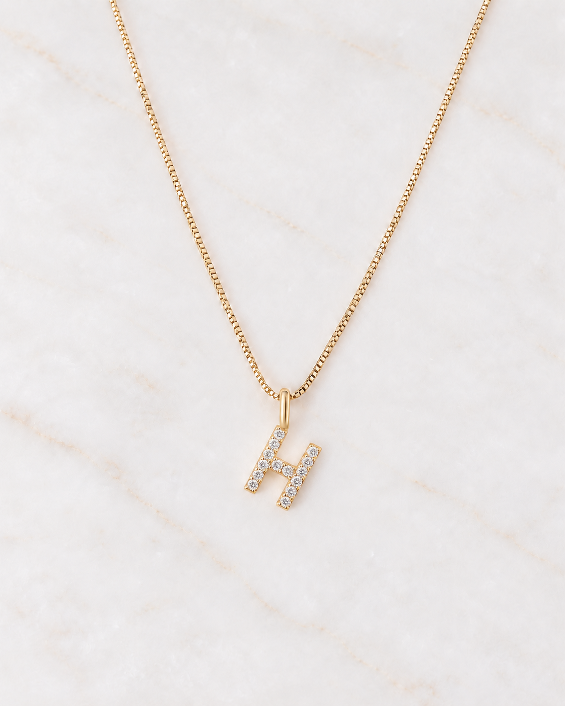 A-Z Pave Initial necklaces