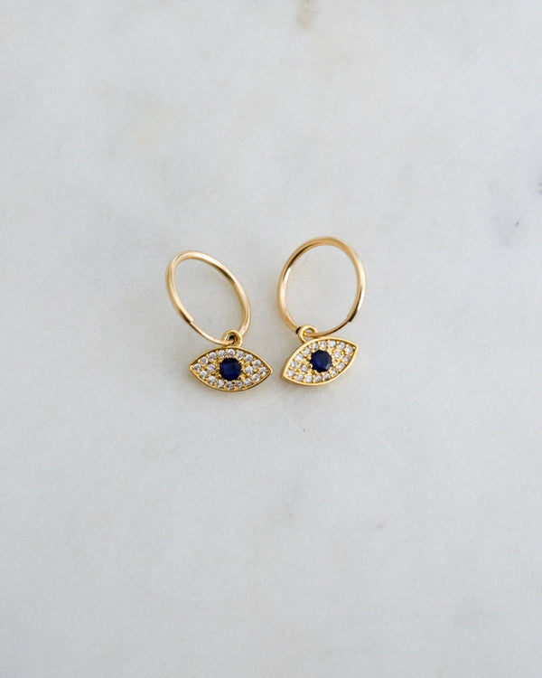 Evil Eye Hoop Earrings