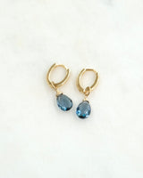 London blue topaz Rose hoops ERIJEWELRY