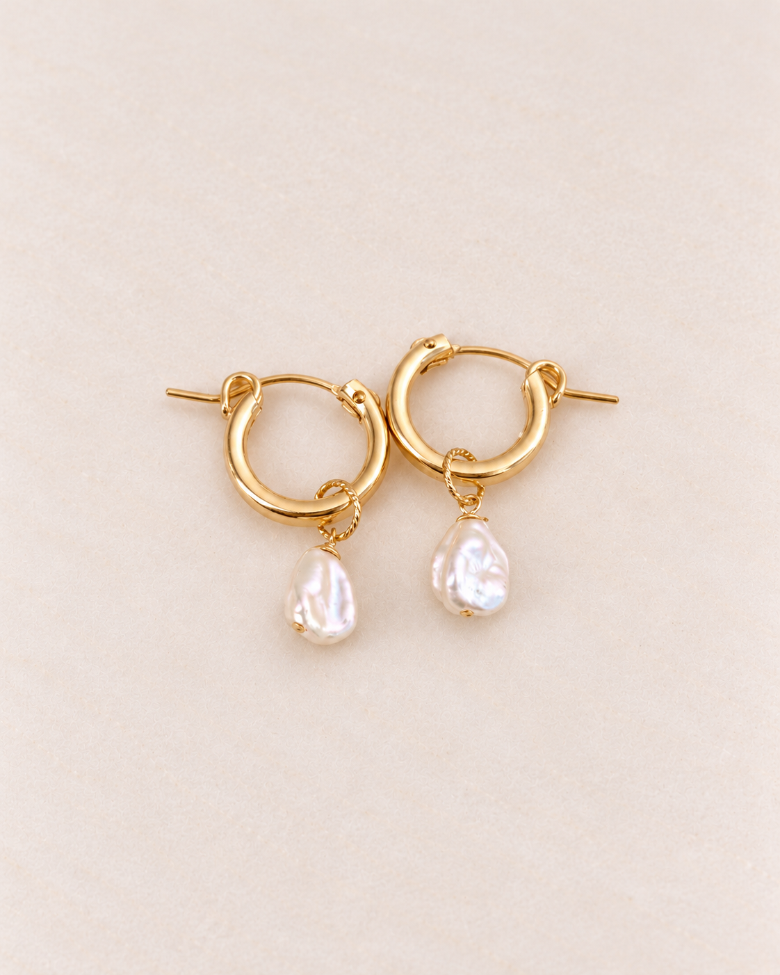 Petite Keshi Huggie Hoops
