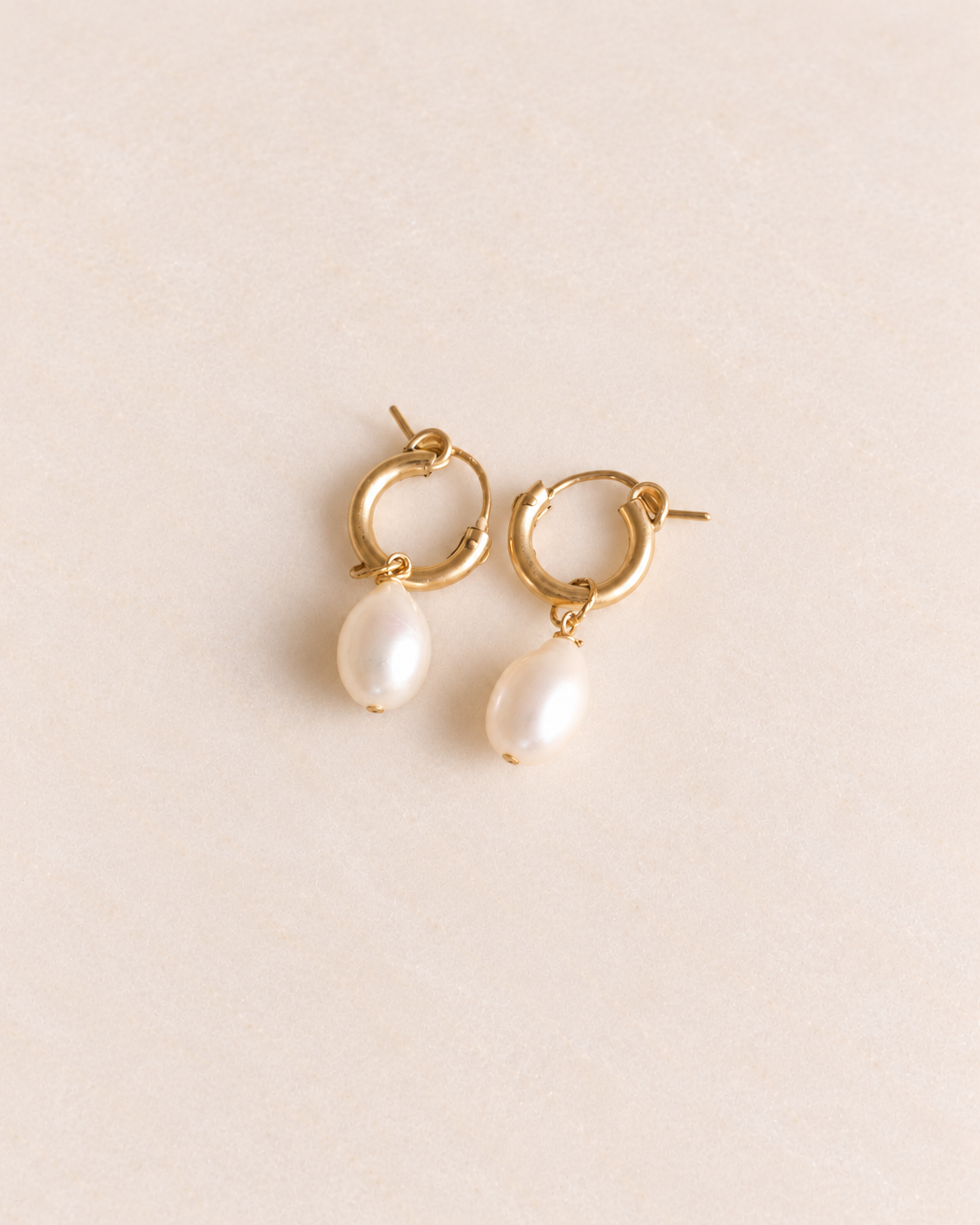 Teardrop Huggie Hoop Earrings