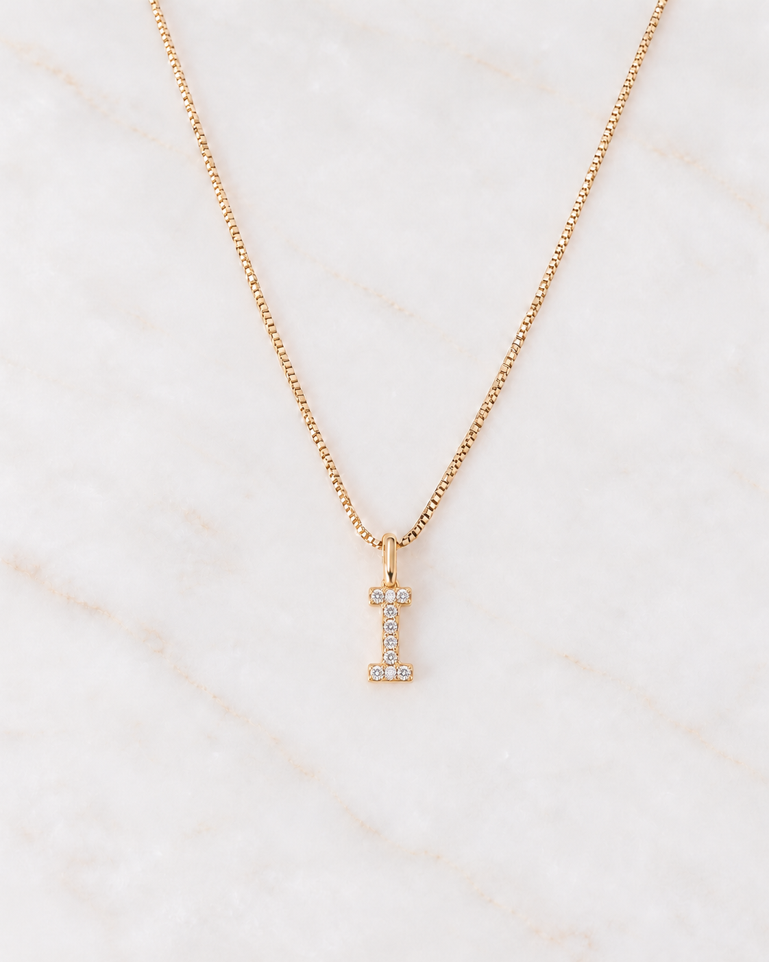 A-Z Pave Initial necklaces