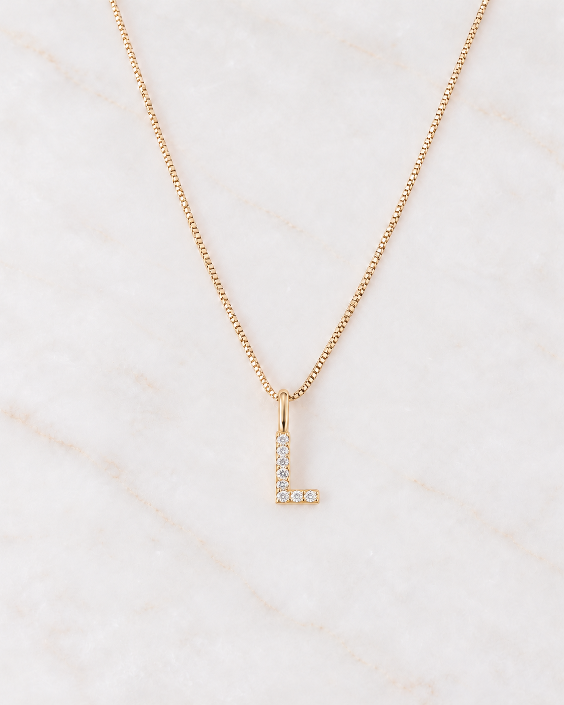 A-Z Pave Initial necklaces