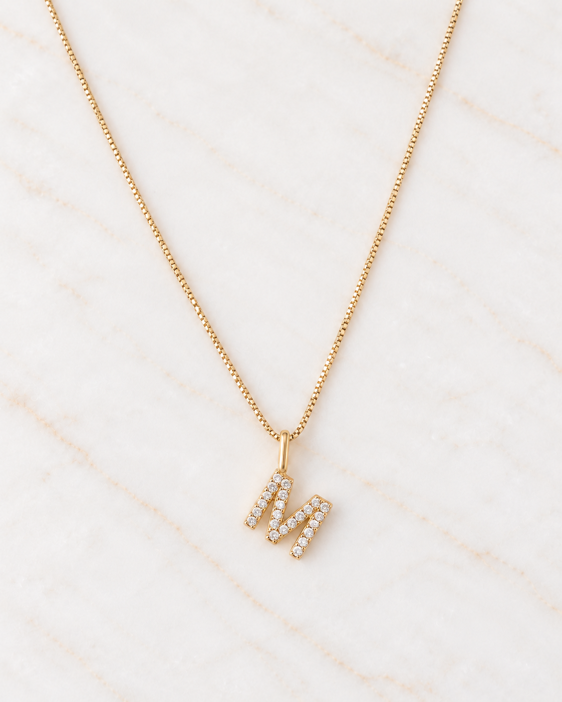 A-Z Pave Initial necklaces