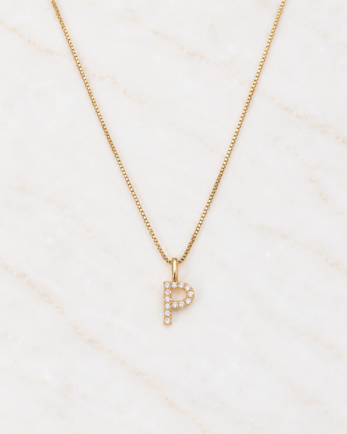 A-Z Pave Initial necklaces