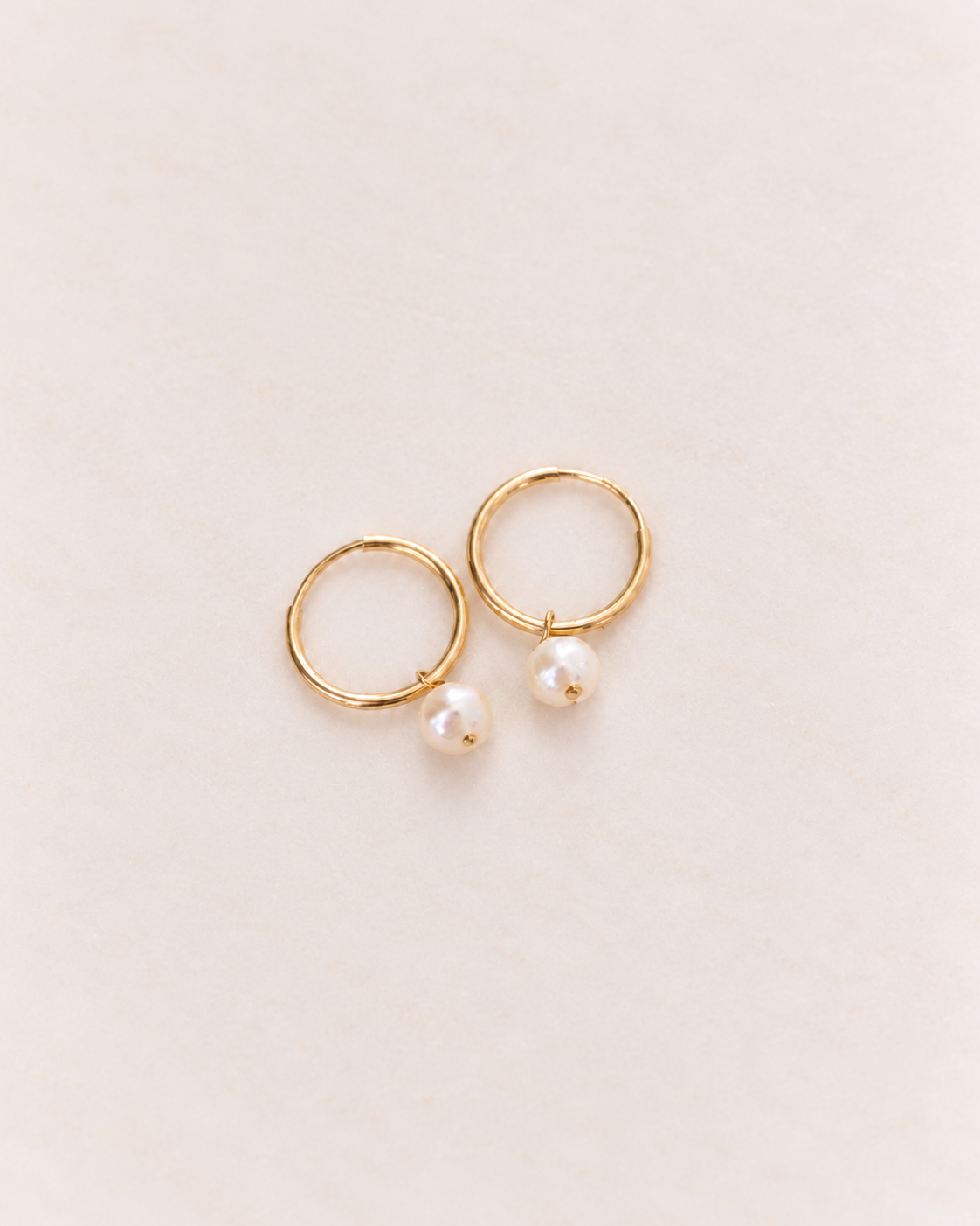Pearl Infinity Hoops (14mm)