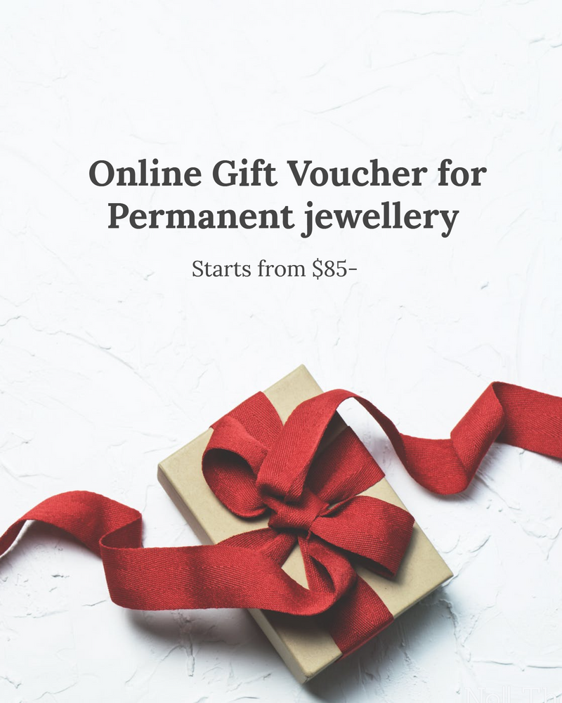 Permanent jewellery gift card