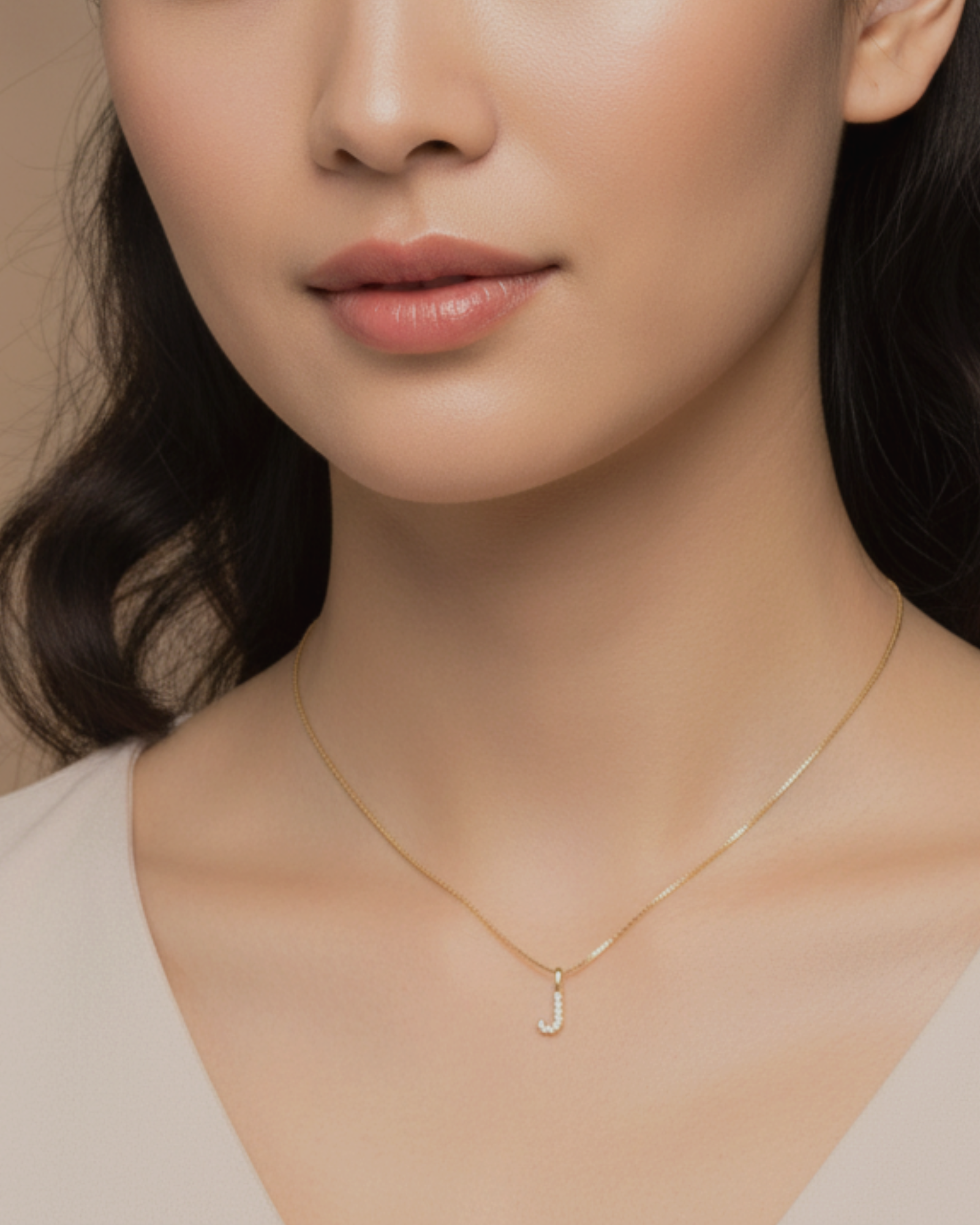 A-Z Pave Initial necklaces