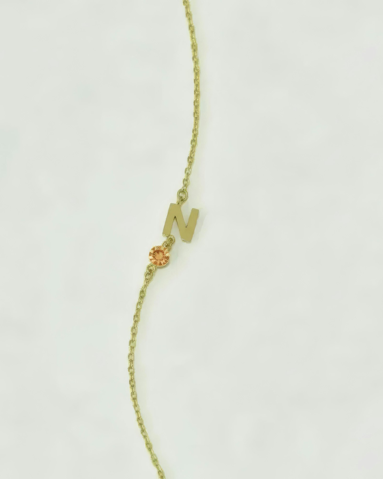 A-Z Linked Initial and Birthstone Bracelet