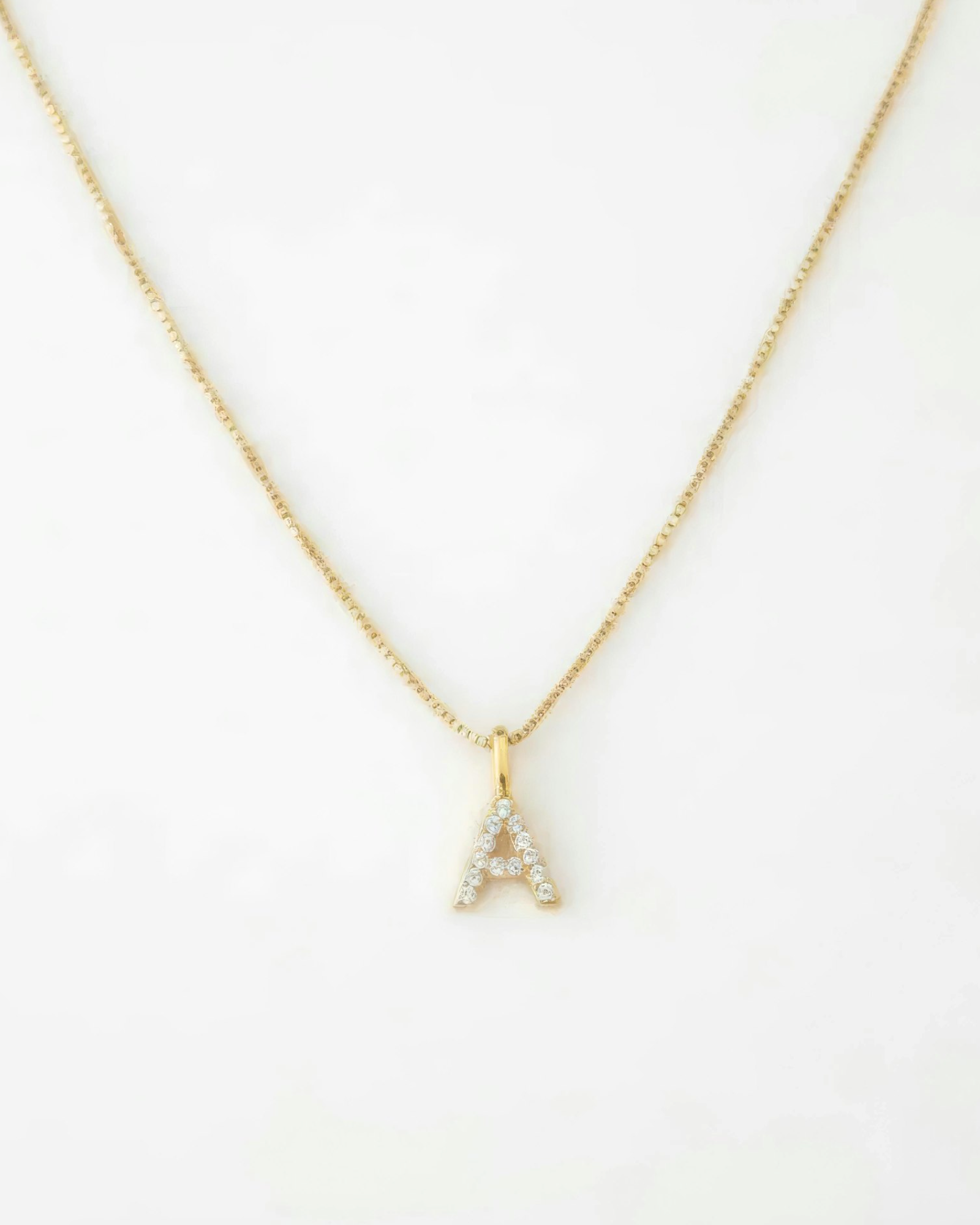 A-Z Pave Initial necklaces