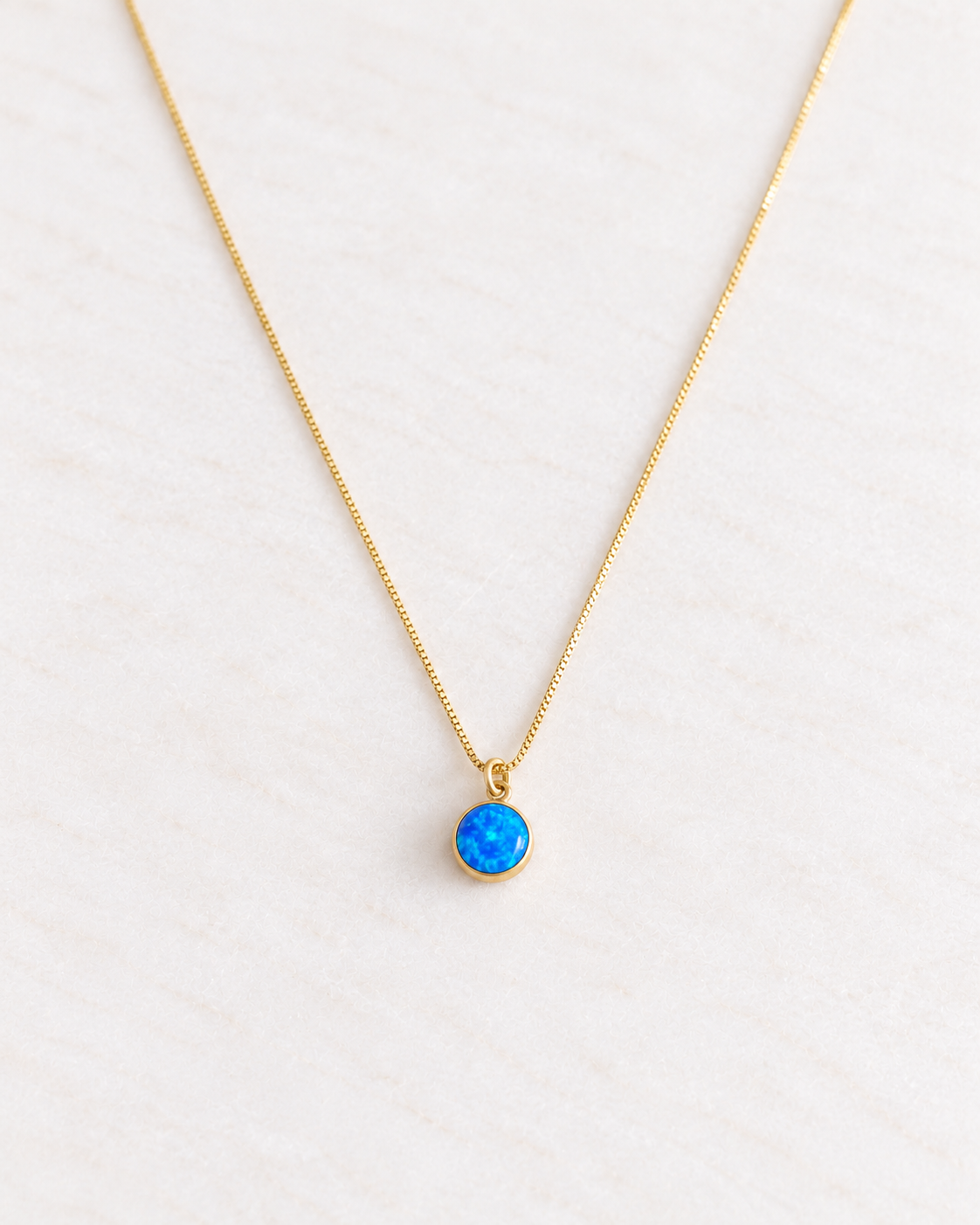 Blue Opal Lilly Necklace