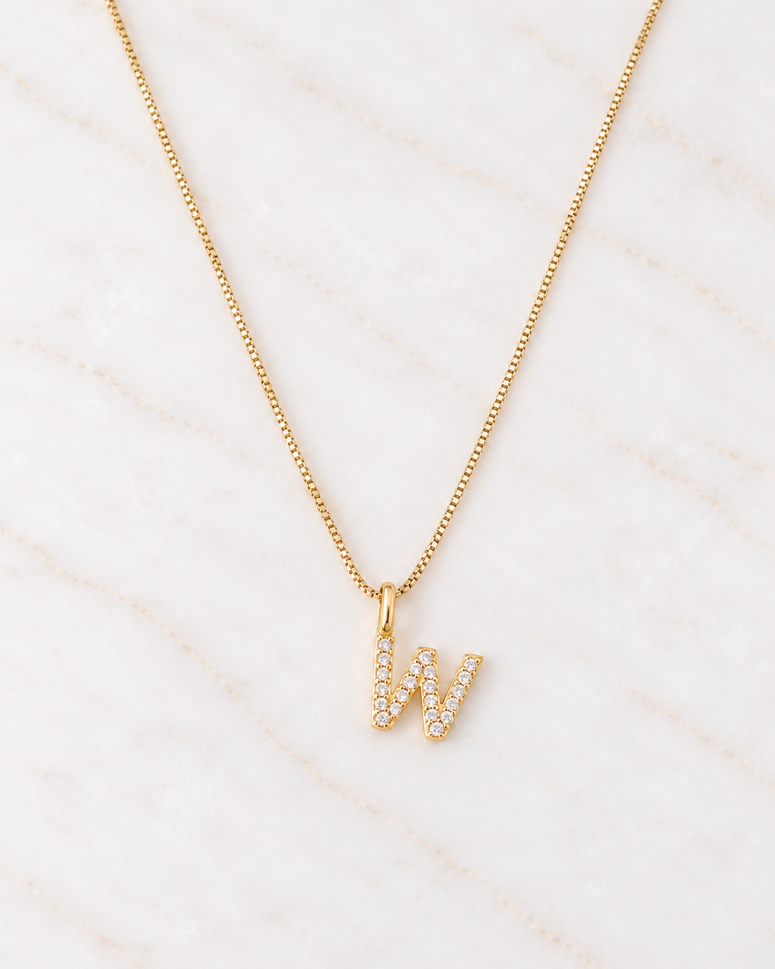 A-Z Pave Initial necklaces