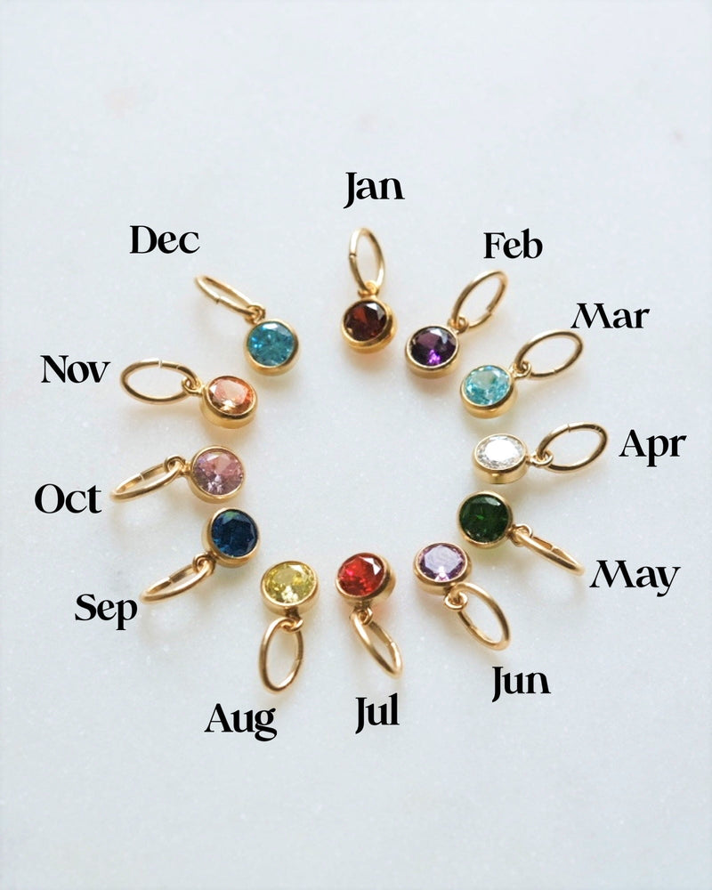 【I-P】Letter and Birthstone Bracelet