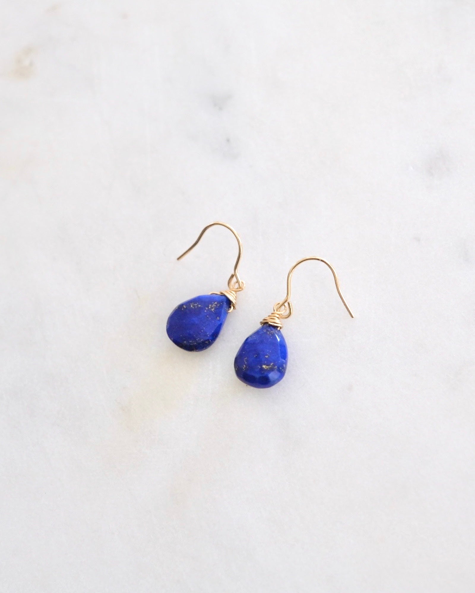 Lapis lazuli simple earrings ERIJEWELRY
