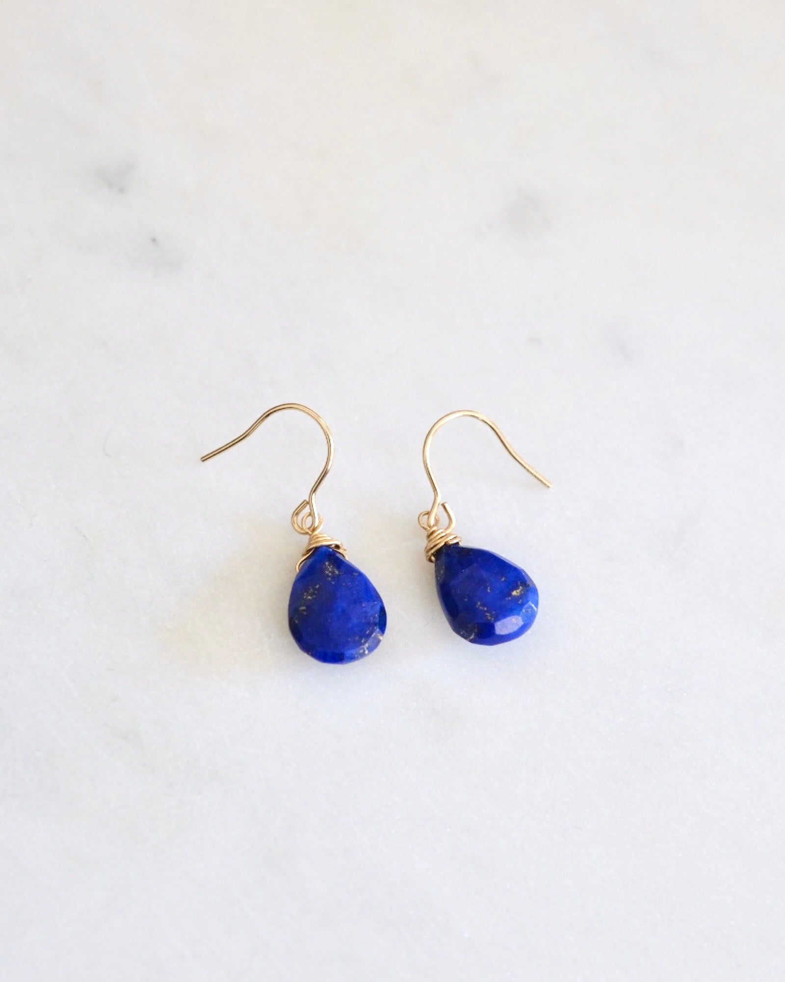 Lapis lazuli simple earrings ERIJEWELRY