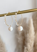 Elly Pearl Hoop Earrings