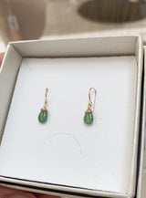 Mini emerald earrings